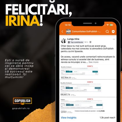 Mesaj din comunitatea GoPublish