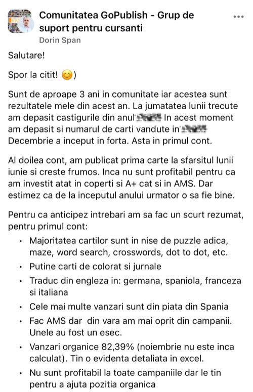 Mesaj din comunitatea GoPublish