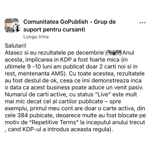 Mesaj din comunitatea GoPublish