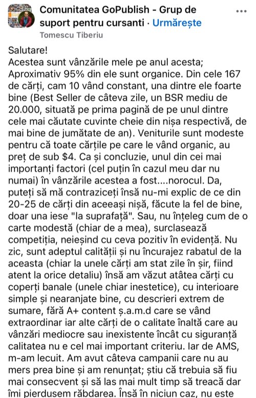 Mesaj din comunitatea GoPublish