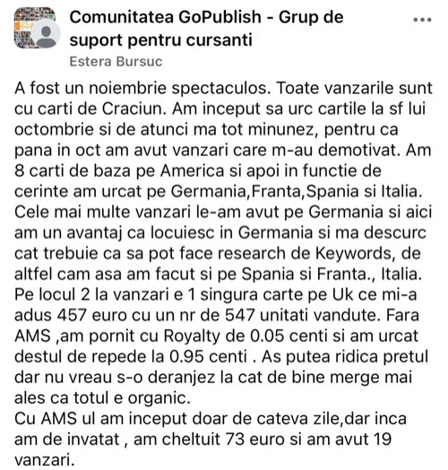 Mesaj din comunitatea GoPublish